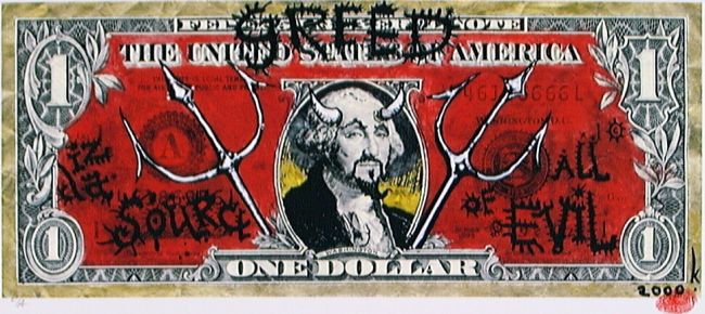 One dollar, greed /100