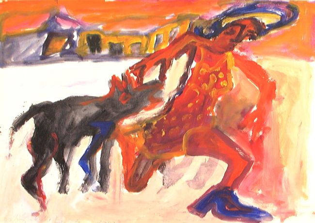 Dog and woman  /150