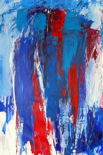 Rood en blauw figuur