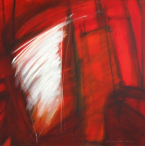 Abstract rood,wit