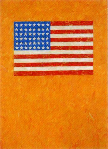 Flag on orange field