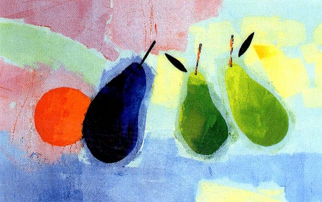 Three Pears with Orange