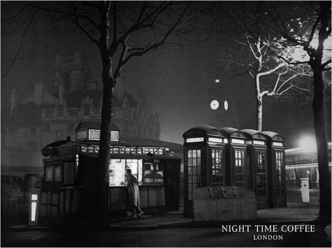 Night time coffee, London