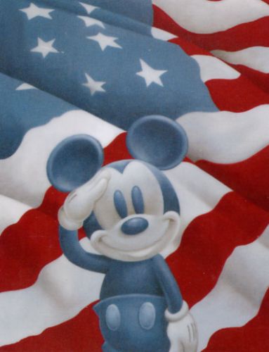 Mickey salutes america